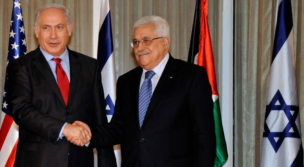 Netanyahu and Mahmoud Abbas