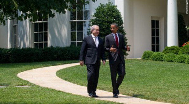 Israeli Prime Minister Benjamin Netanyahu (left) and U.S. President Barack Obama.