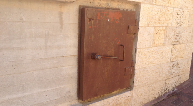 The Feldsteins' bomb shelter in Israel.