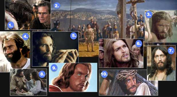 Ten faces of Jesus in the movies.