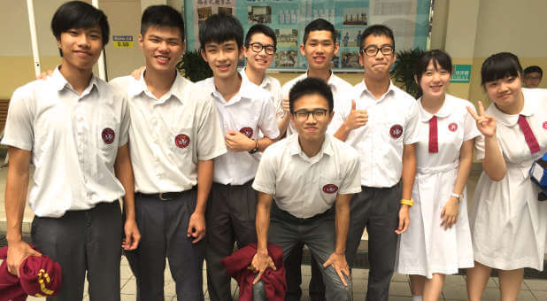 A group of youth from Wing Kwong Church in Hong Kong.