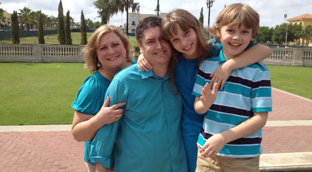The Akers family (from left): Patty, Shawn, Rachel, Joshua