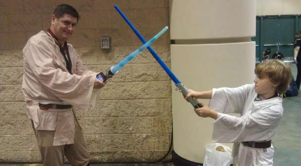 Josh and me at a Star Wars convention in Orlando in 2012.