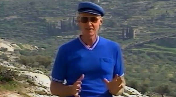 Jamie Buckingham on location in Israel in 1988