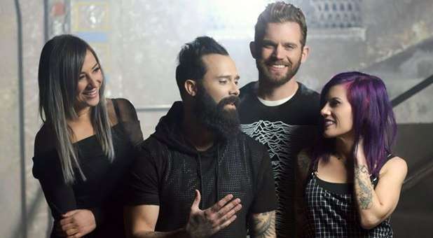 Ben Kasica (rear) with other members of Skillet