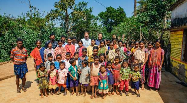 Modern Day Missions founder Elias Reyes visiting a village in India.