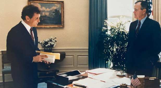 Doug Wead with Pres. George H. W. Bush, circa 1991
